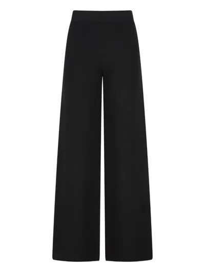 Max Mara Marzia Elastic-waist Palazzo Pants In Black
