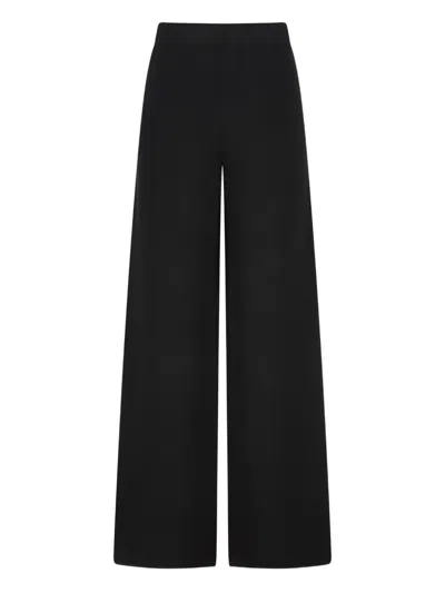 Max Mara Marzia Elastic-waist Palazzo Pants In Black