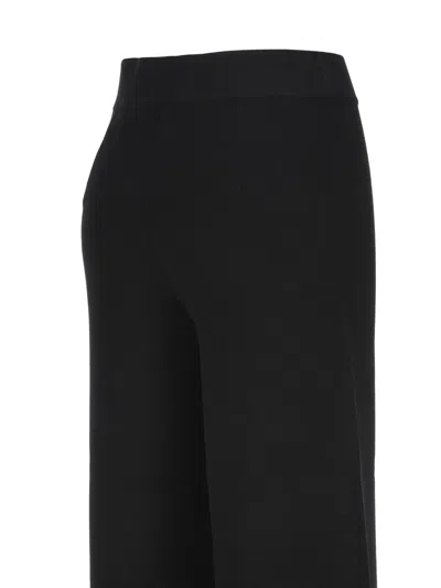 Max Mara Marzia Elastic-waist Palazzo Pants In Black