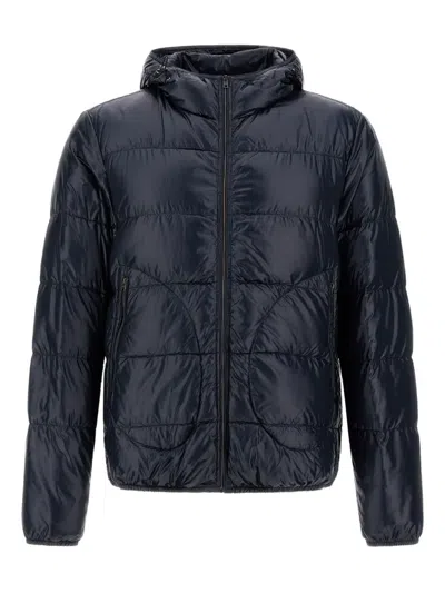 Herno Ultralight Blue Nylon Jacket With Quilted Design In Blue