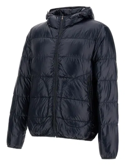 Herno Ultralight Blue Nylon Jacket With Quilted Design In Blue