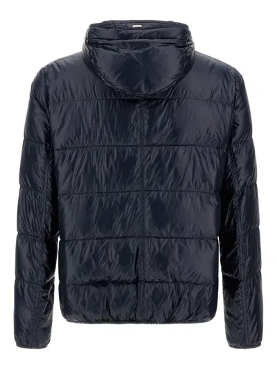 Herno Ultralight Blue Nylon Jacket With Quilted Design In Blue