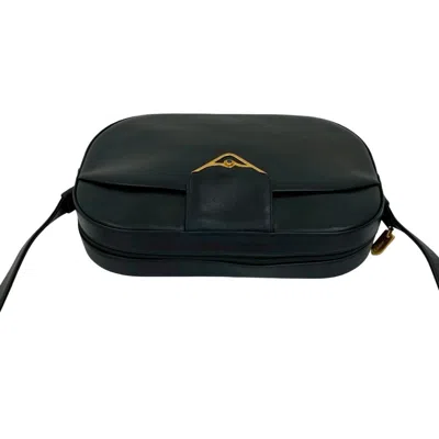 Pre-owned Cartier Navy Leather Pochette Shoulder Bag ()