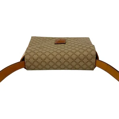 Pre-owned Celine Beige Brown Leather Pvc Shoulder Bag ()
