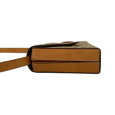 Pre-owned Celine Beige Brown Leather Pvc Shoulder Bag ()