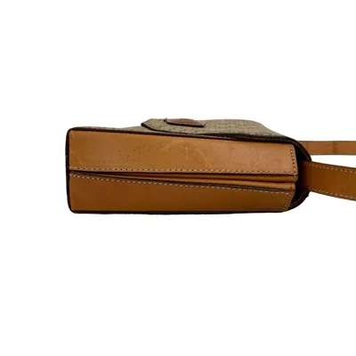 Pre-owned Celine Beige Brown Leather Pvc Shoulder Bag ()