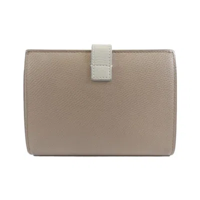 Pre-owned Celine Beige Leather Wallet (bi-fold) () In Sand
