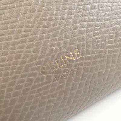 Pre-owned Celine Beige Leather Wallet (bi-fold) () In Sand