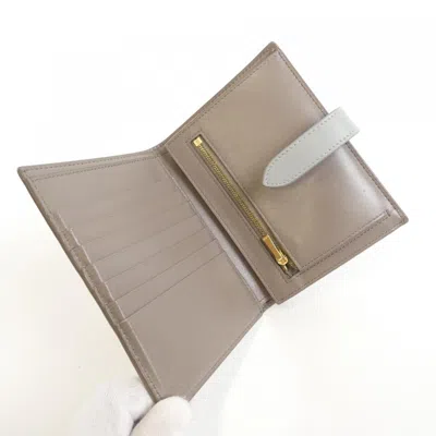 Pre-owned Celine Beige Leather Wallet (bi-fold) () In Sand