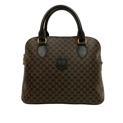 Pre-owned Celine Black Brown Leather Boston Bag Handbag ()