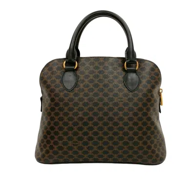 Pre-owned Celine Black Brown Leather Boston Bag Handbag ()