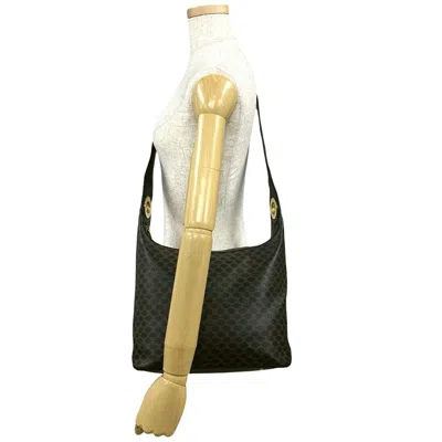 Pre-owned Celine Black Brown Leather Pvc Shoulder Bag ()