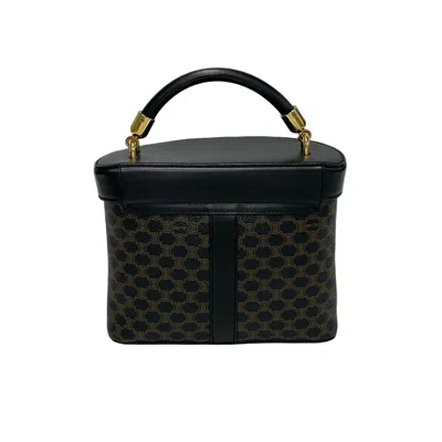 Pre-owned Celine Black Brown Leather Pvc Handbag Shoulder Bag ()