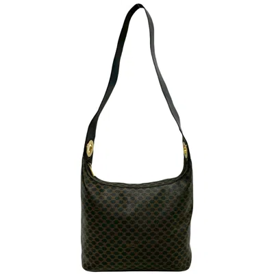 Pre-owned Celine Black Brown Leather Pvc Shoulder Bag ()