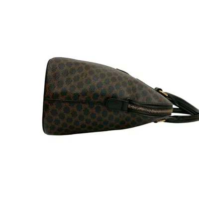 Pre-owned Celine Black Brown Leather Boston Bag Handbag ()