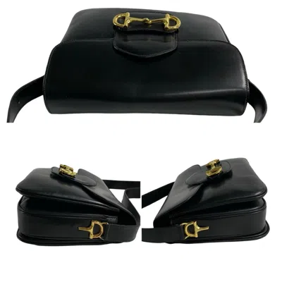 Pre-owned Celine Black Leather Pochette Shoulder Bag ()