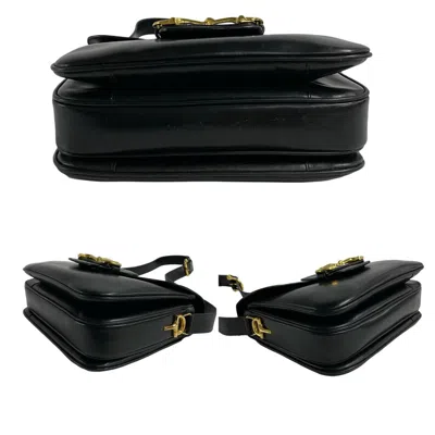Pre-owned Celine Black Leather Pochette Shoulder Bag ()