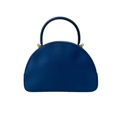 Pre-owned Celine Blue Leather Boston Bag Handbag Shoulder Bag ()