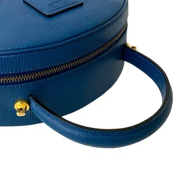 Pre-owned Celine Blue Leather Boston Bag Handbag Shoulder Bag ()