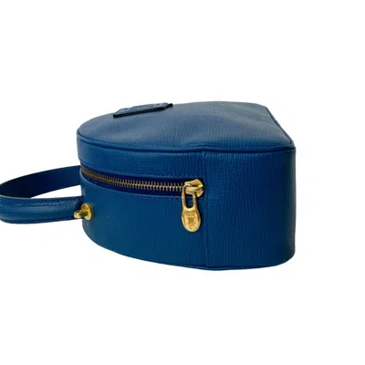 Pre-owned Celine Blue Leather Boston Bag Handbag Shoulder Bag ()