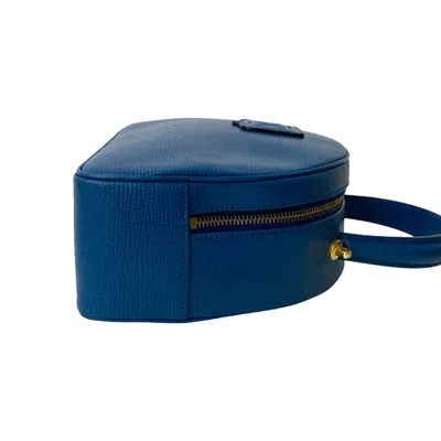 Pre-owned Celine Blue Leather Boston Bag Handbag Shoulder Bag ()