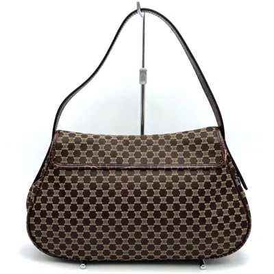 Pre-owned Celine Brown Canvas Leather Handbag Shoulder Bag ()