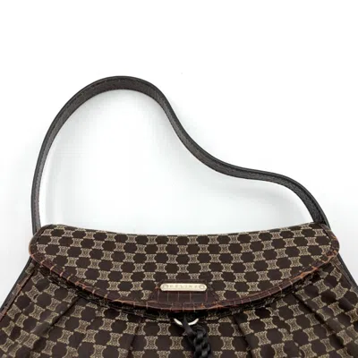 Pre-owned Celine Brown Canvas Leather Handbag Shoulder Bag ()