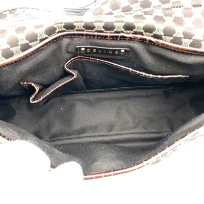 Pre-owned Celine Brown Canvas Leather Handbag Shoulder Bag ()