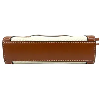 Pre-owned Celine Brown Ivory Canvas Shoulder Bag ()