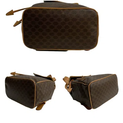 Pre-owned Celine Brown Leather Pvc Backpack ()