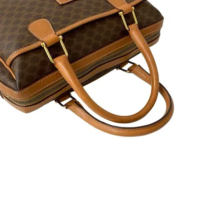 Pre-owned Celine Brown Leather Pvc Boston Bag Handbag ()