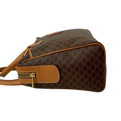Pre-owned Celine Brown Leather Pvc Boston Bag Handbag ()