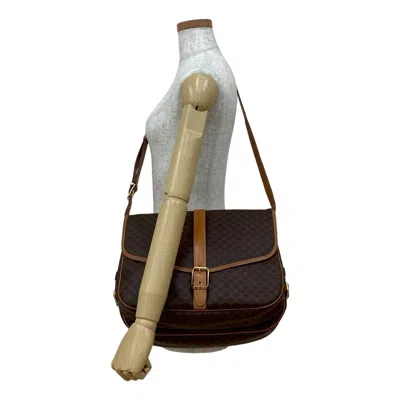 Pre-owned Celine Brown Leather Pvc Shoulder Bag Sling Bag ()