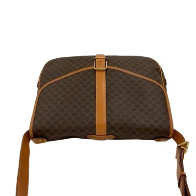 Pre-owned Celine Brown Leather Pvc Shoulder Bag Sling Bag ()