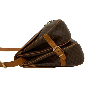 Pre-owned Celine Brown Leather Pvc Shoulder Bag Sling Bag ()