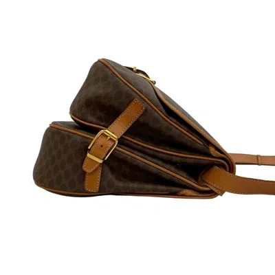 Pre-owned Celine Brown Leather Pvc Shoulder Bag Sling Bag ()