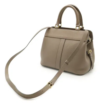 Pre-owned Celine Grayish Leather Handbag Shoulder Bag ()