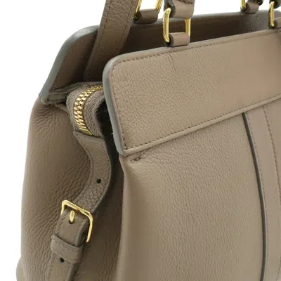 Pre-owned Celine Grayish Leather Handbag Shoulder Bag ()