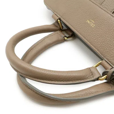 Pre-owned Celine Grayish Leather Handbag Shoulder Bag ()