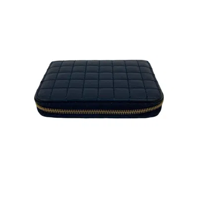 Pre-owned Celine Navy Leather Wallet (bi-fold) () In Blue