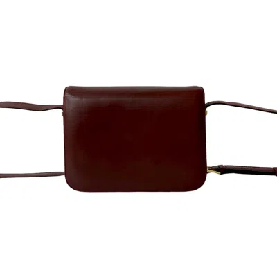 Pre-owned Celine Wine Leather Pochette Shoulder Bag ()