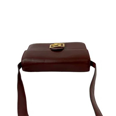 Pre-owned Celine Wine Leather Pochette Shoulder Bag ()