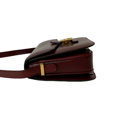 Pre-owned Celine Wine Leather Pochette Shoulder Bag ()