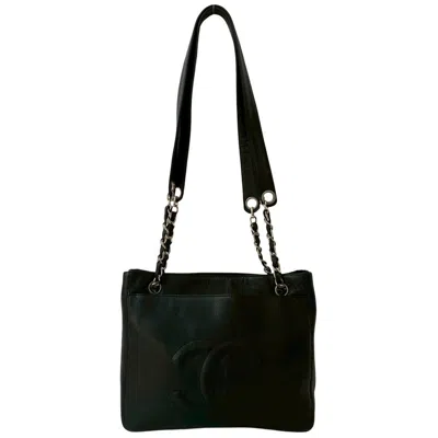 Pre-owned Chanel Black Grained Calfskin Shoulder Bag Tote Bag ()