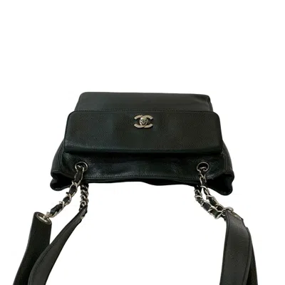 Pre-owned Chanel Black Grained Calfskin Shoulder Bag Tote Bag ()