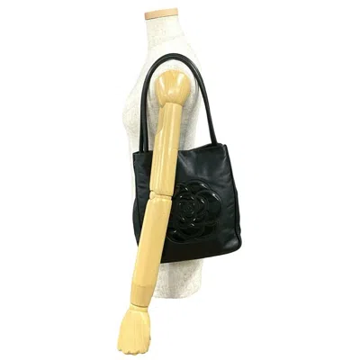 Pre-owned Chanel Black Leather Tote Bag ()