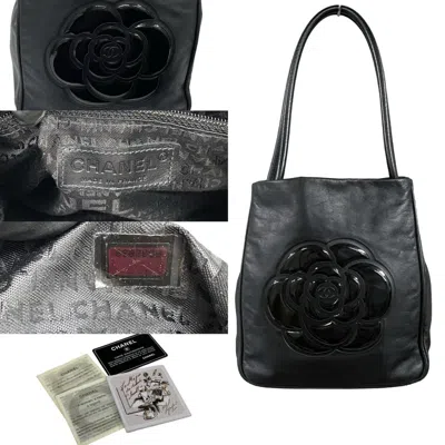 Pre-owned Chanel Black Leather Tote Bag ()