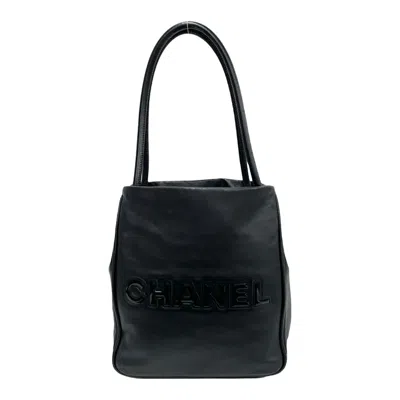 Pre-owned Chanel Black Leather Tote Bag ()