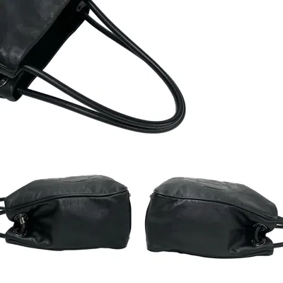Pre-owned Chanel Black Leather Tote Bag ()