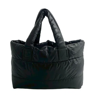 Pre-owned Chanel Black Nylon Handbag Tote Bag ()